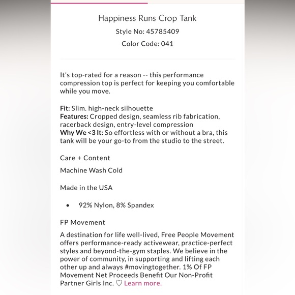 Free People Happiness Runs Crop - Picture 7 of 7